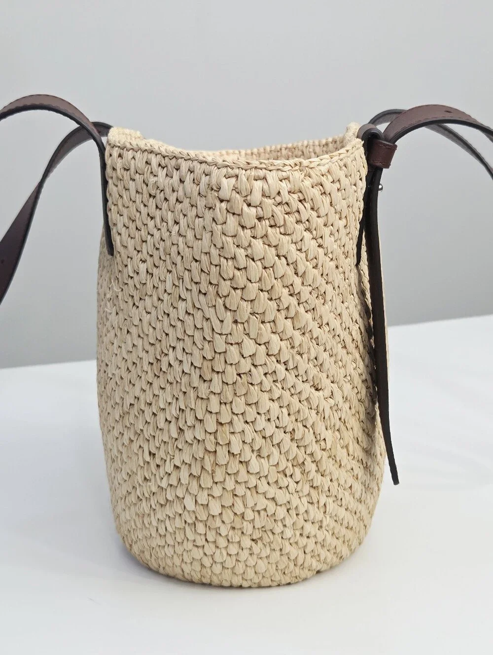 EXCELLENT LIE STUDIO THE BIANCA RAFFIA BAG - CREAM